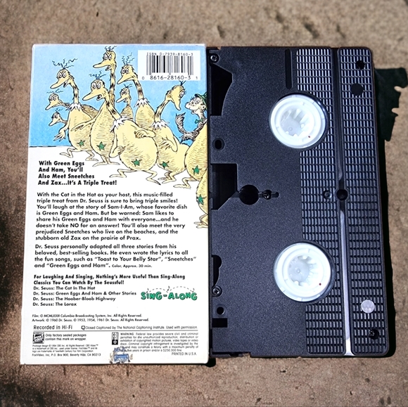 Dr. Seuss Green Eggs and Ham and Other Stories Sing-Along Classics VHS - Picture 2 of 3